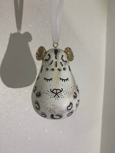 Snow leopard bauble - Styled By Sally