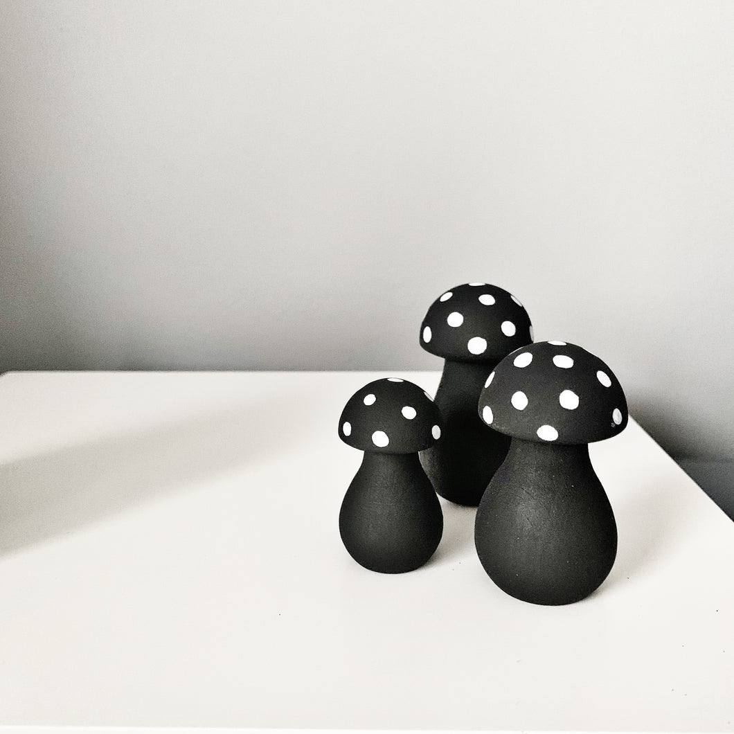 Black and white spotty mushrooms 🍄 - Styled By Sally