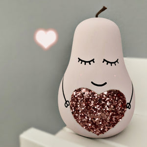 Large Blush pink heart pear - Styled By Sally