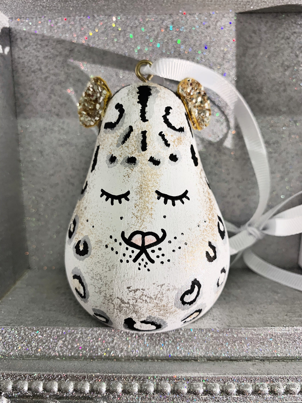 Snow leopard bauble - Styled By Sally